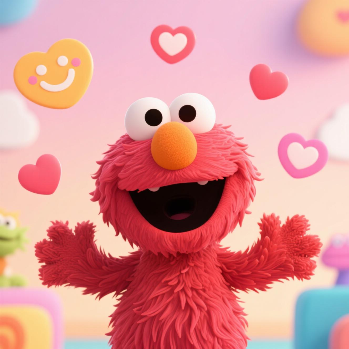 Elmo Learns to Share - Elmo-style content created with AI for Ages 4-7, Educational, Friendship